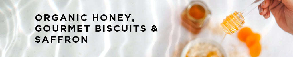 Organic Honey, Gourmet Biscuits & Saffron